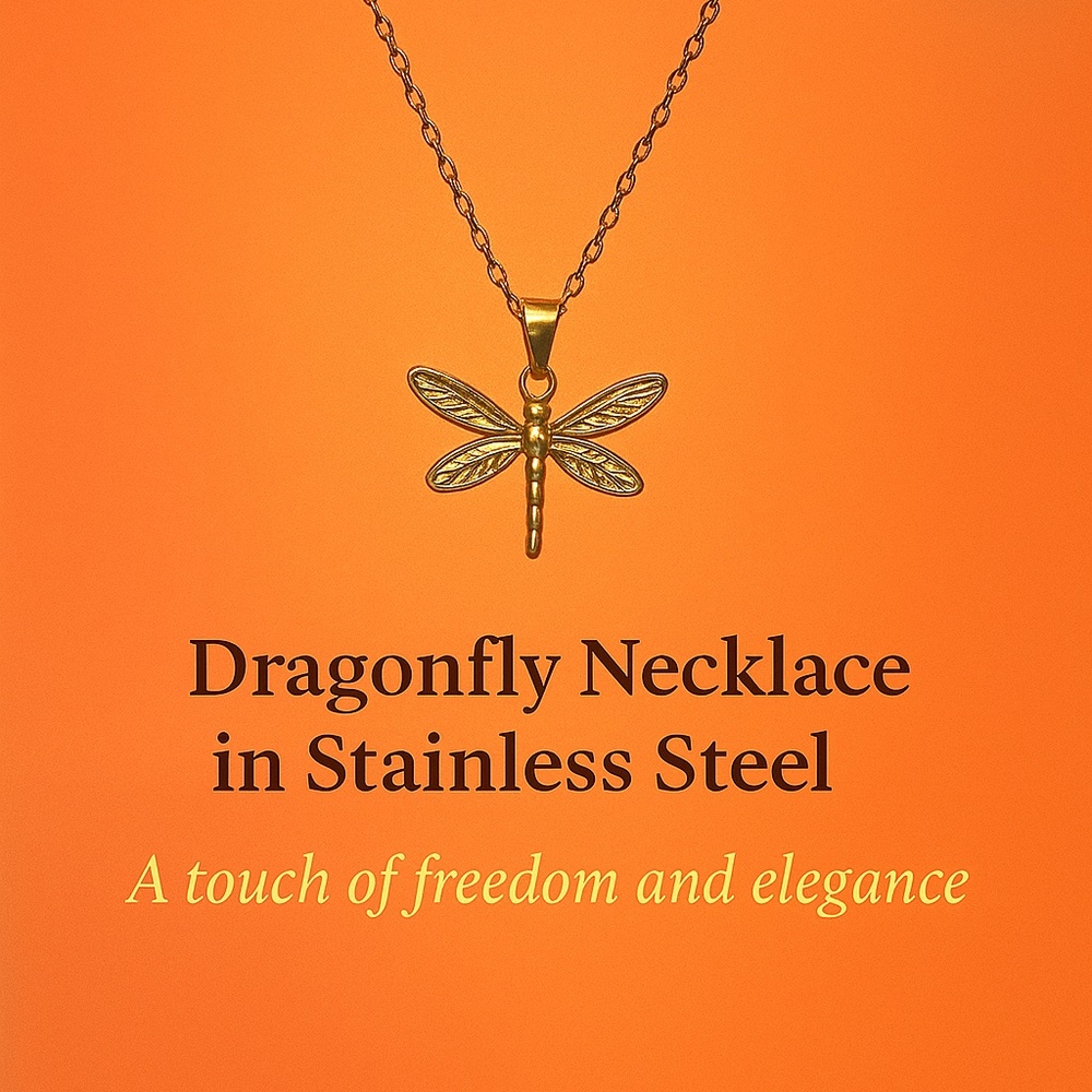 Dragonfly Necklace in Stainless Steel- A Touch Of Freedom and Elegance